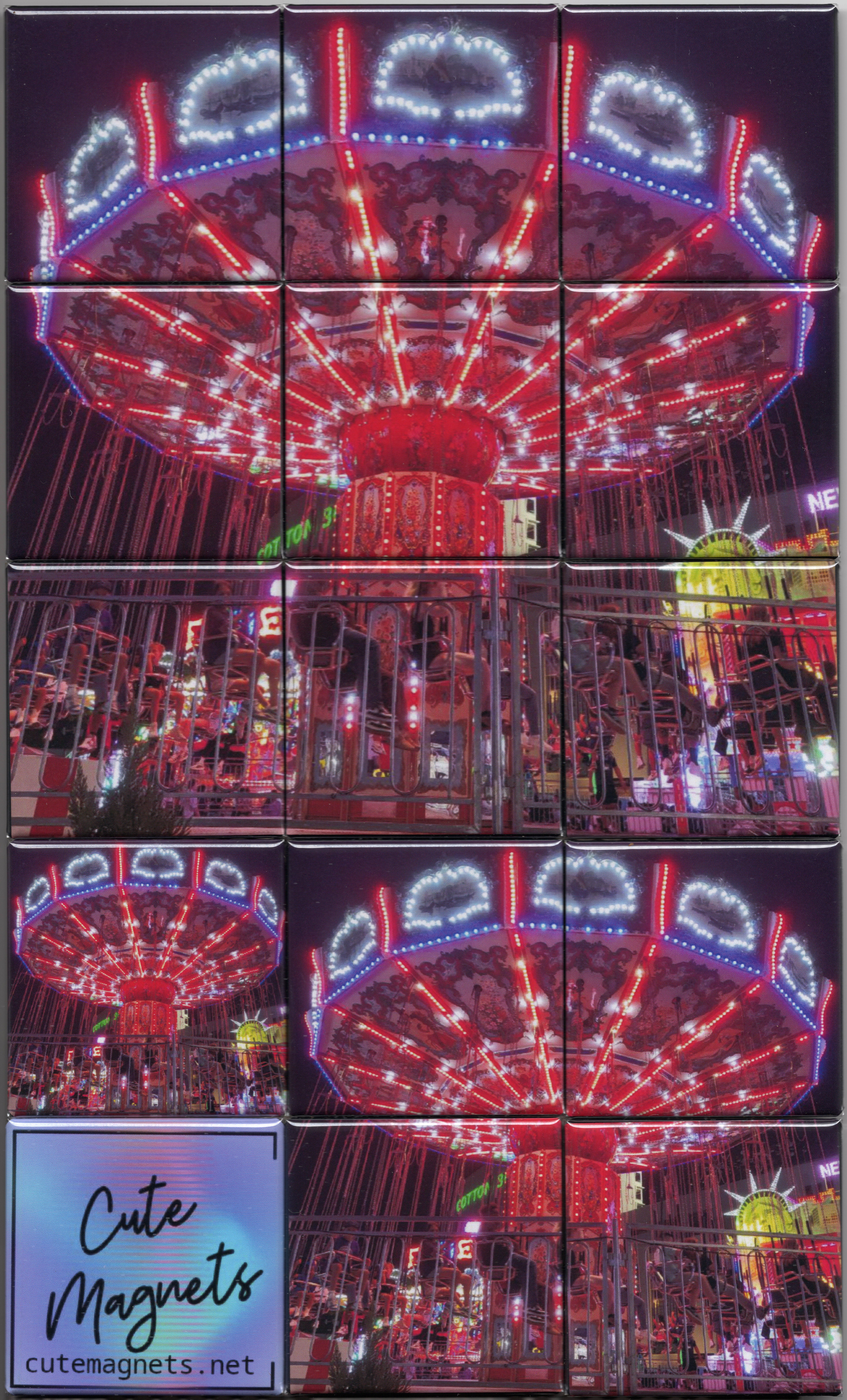 Set of 9 Custom 2 inch square Photo Magnets